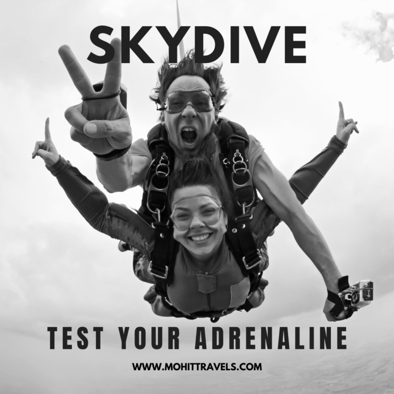 Black and White SKYDIVE Sports Instagram Post